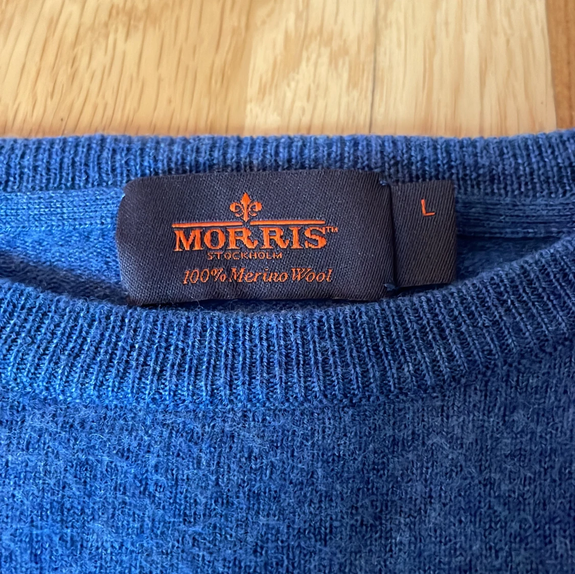 Blå merinoulltröja från Morris - 3