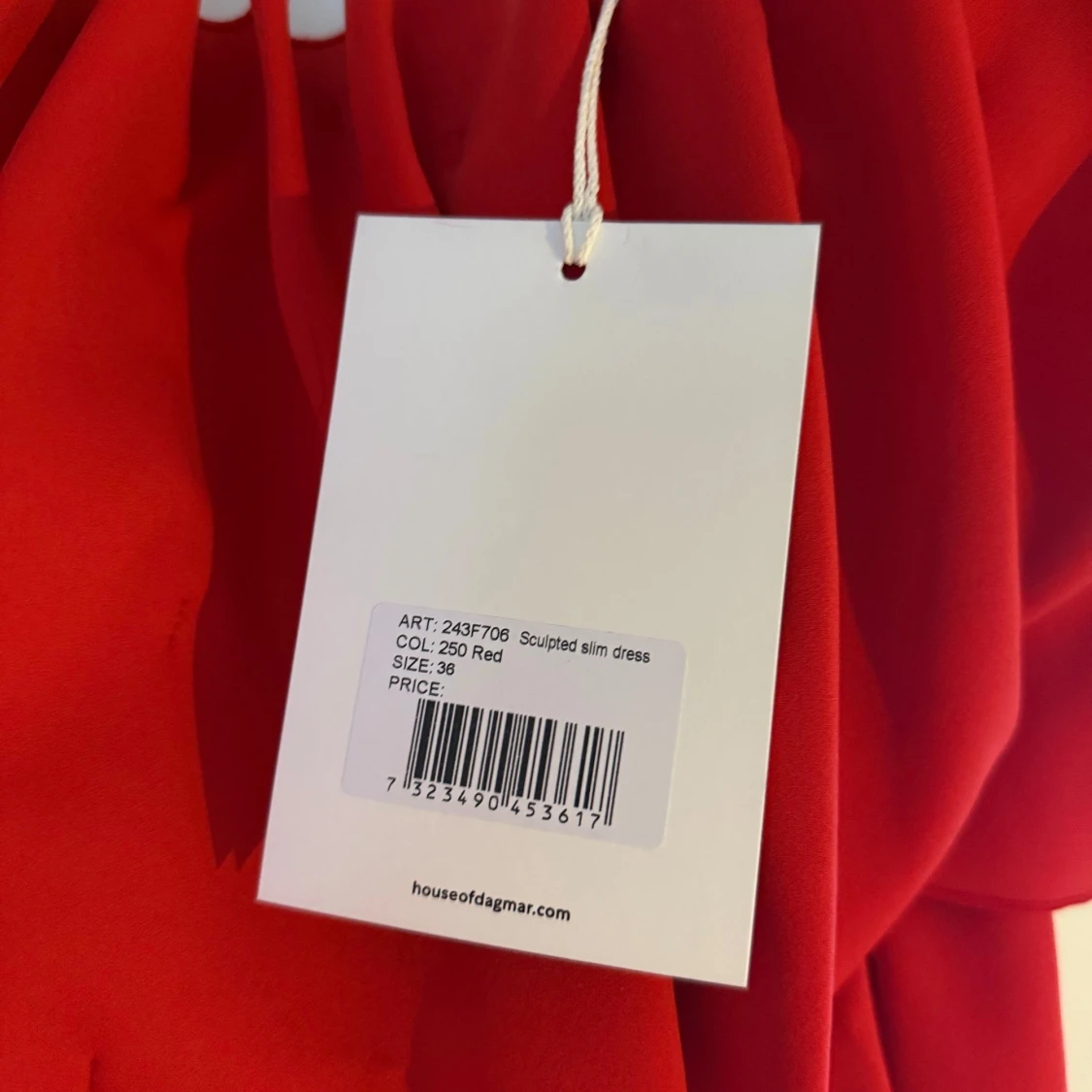 Röd långklänning från Dagmar, stl 36 - 1