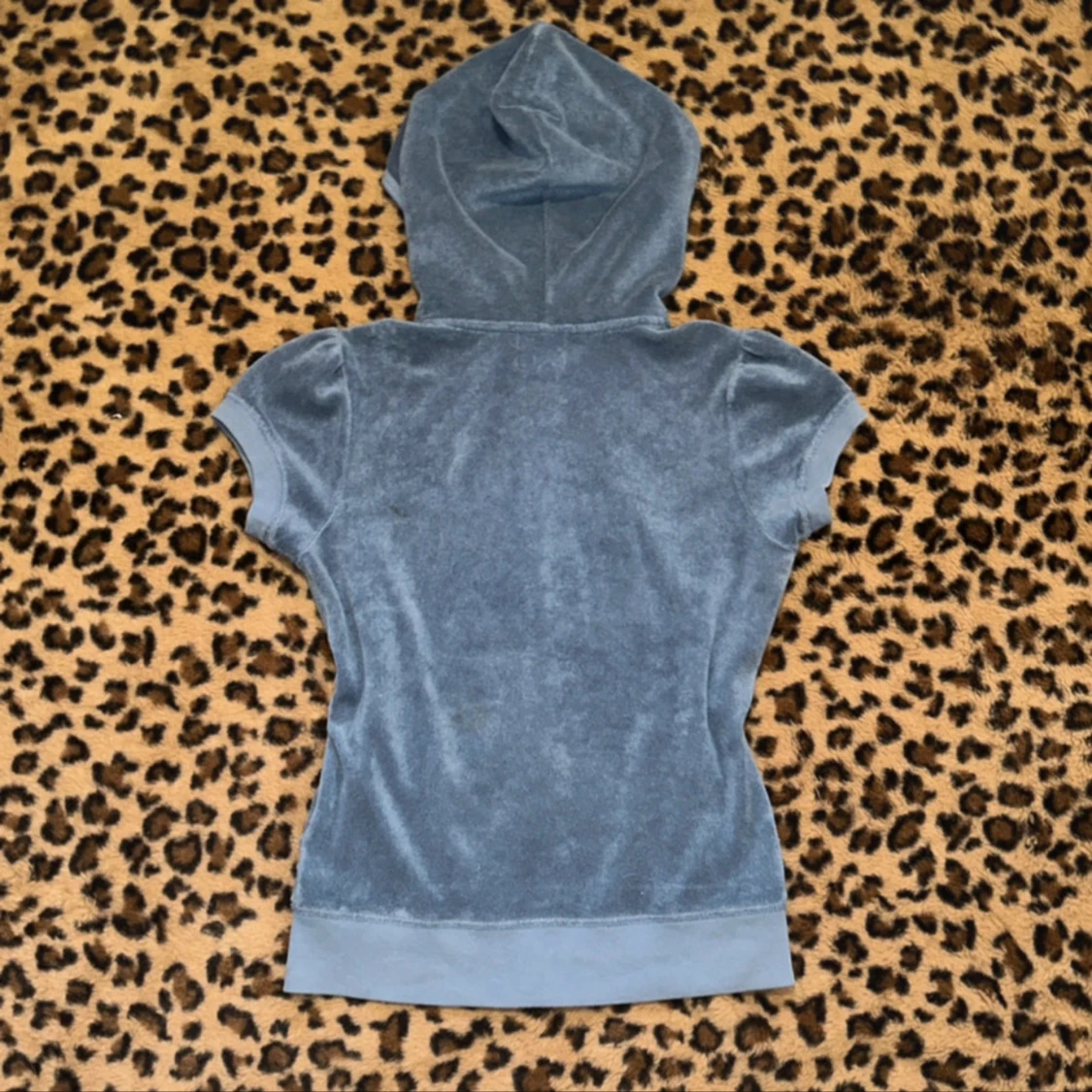 Blå velour hoodie Juicy Couture S - 2