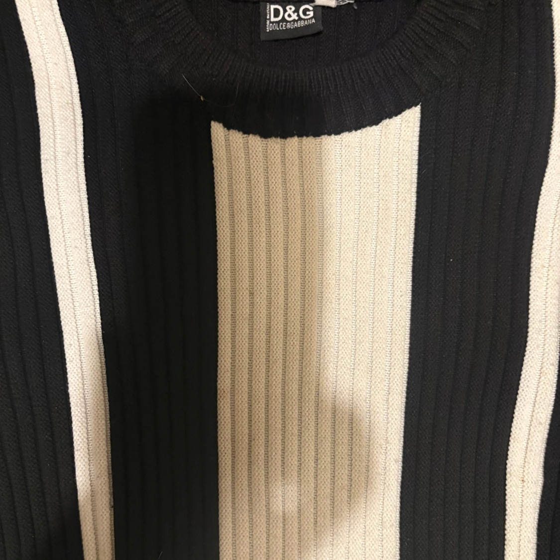 Randig svartvit stickad tröja D&G - 3