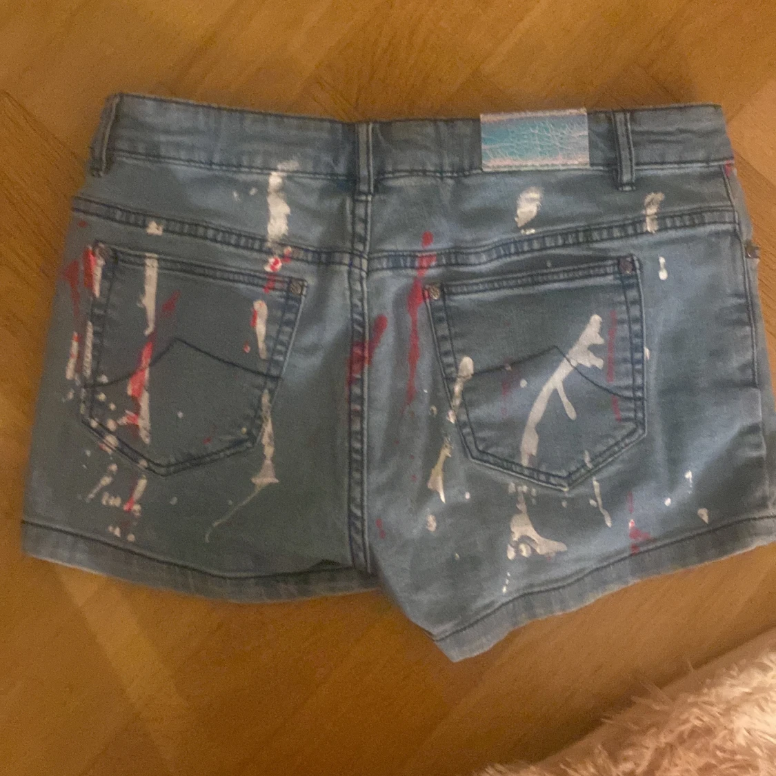 Blå jeansshorts med färgstänk Pepperts - 2