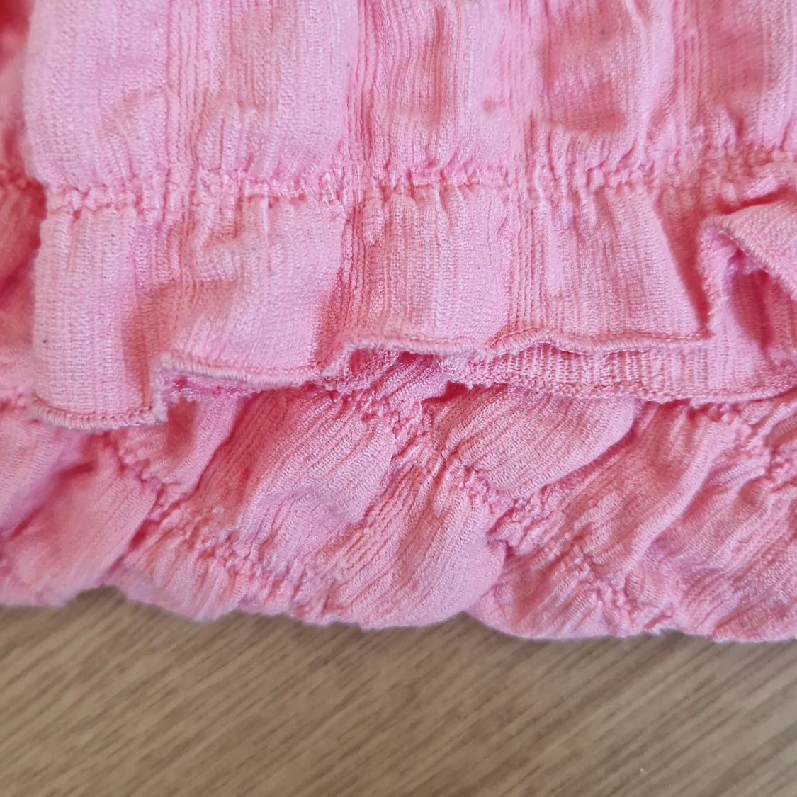 Rosa bubblig topp med kort ärm - 3