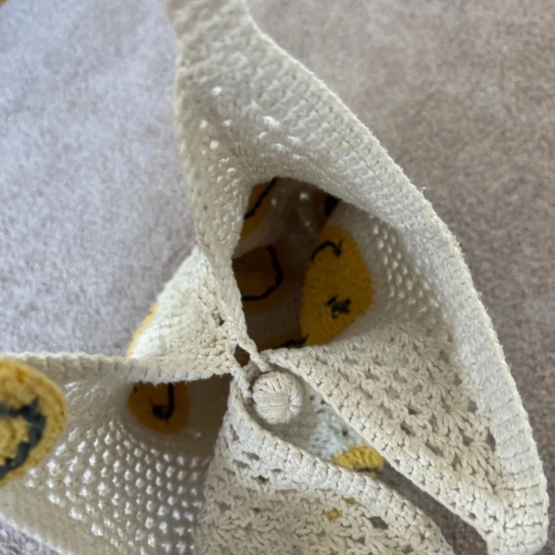 Handgjord väska från Thailand med smileys - 2