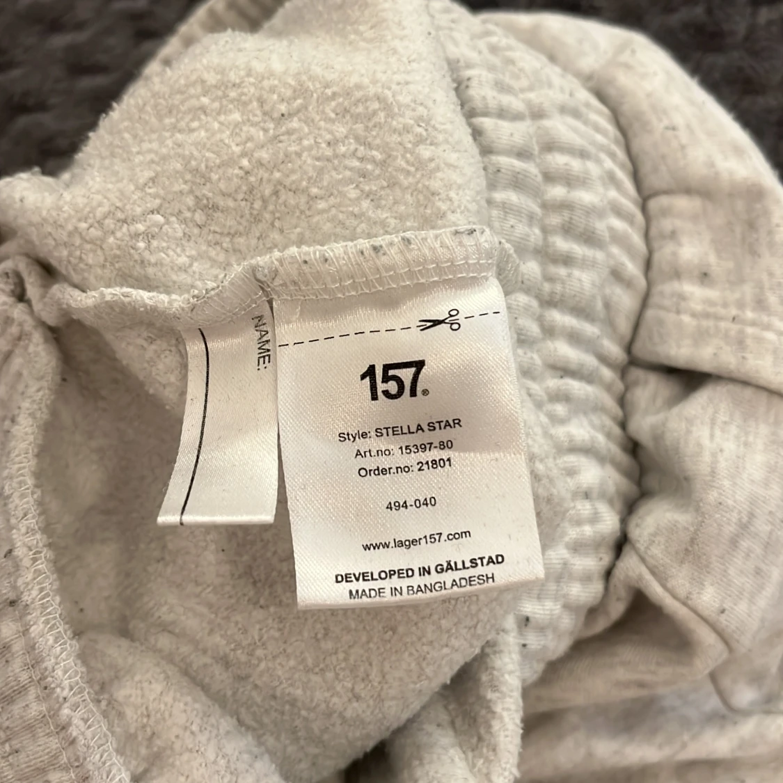 Grå mjukisbyxor från 157 - 2