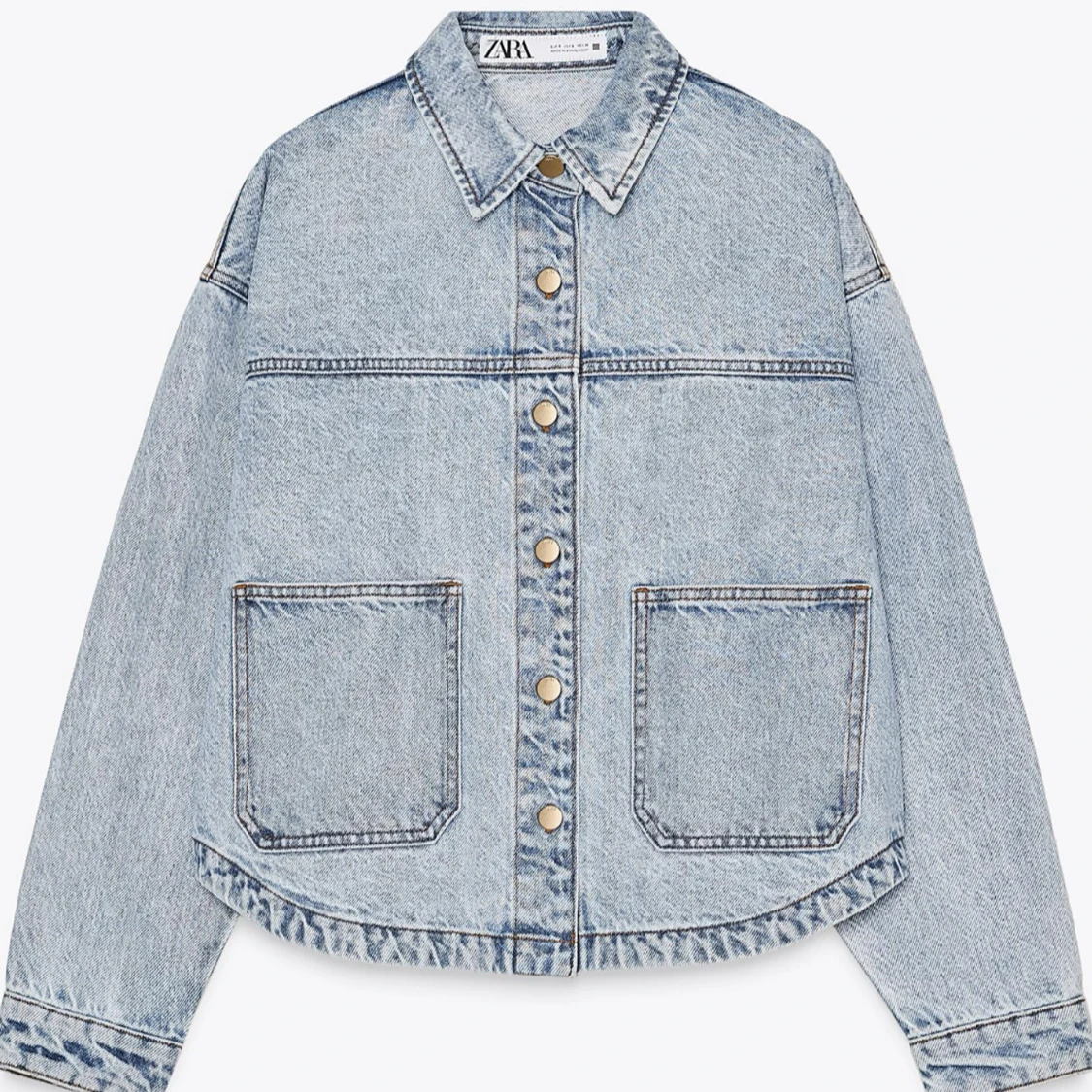 Ljusblå jeansjacka från Zara - 1