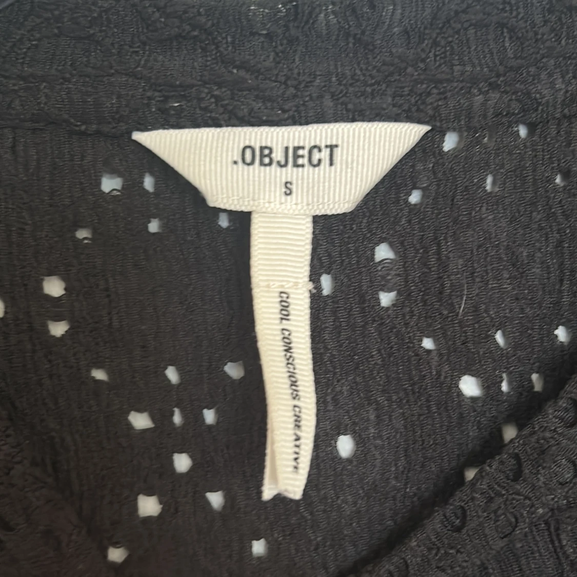 Svart spetsblus från Object - 2