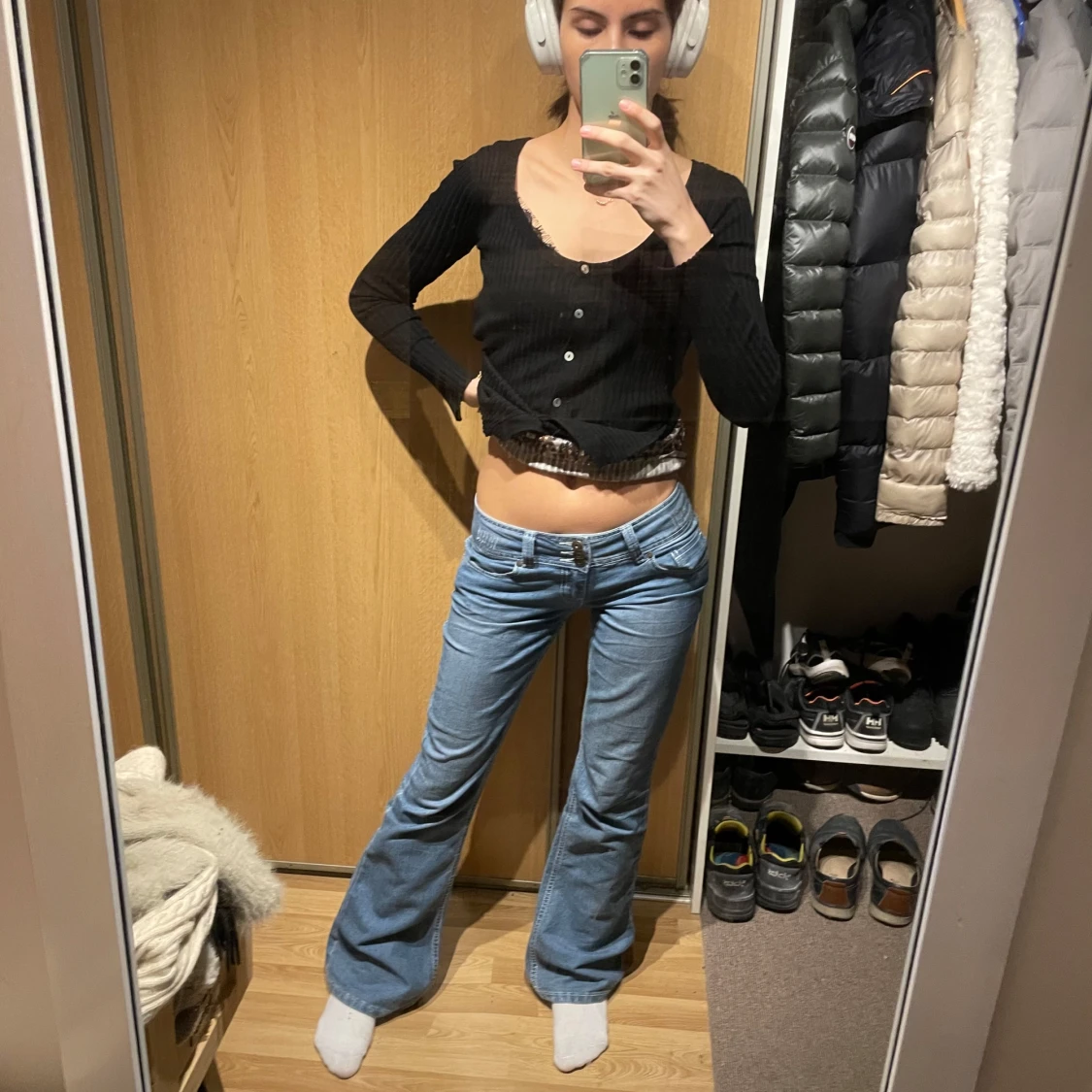 Lågmidjade bootcut jeans  - 2