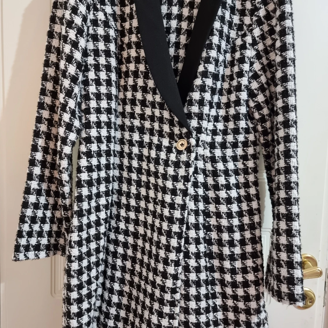 Svartvit rutig kappa från Shein