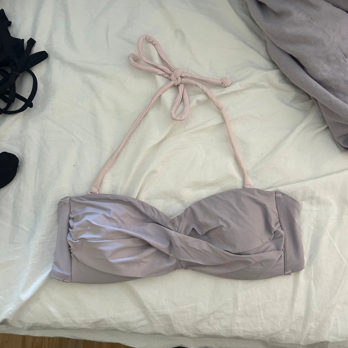 Rosa halterneck bikini topp