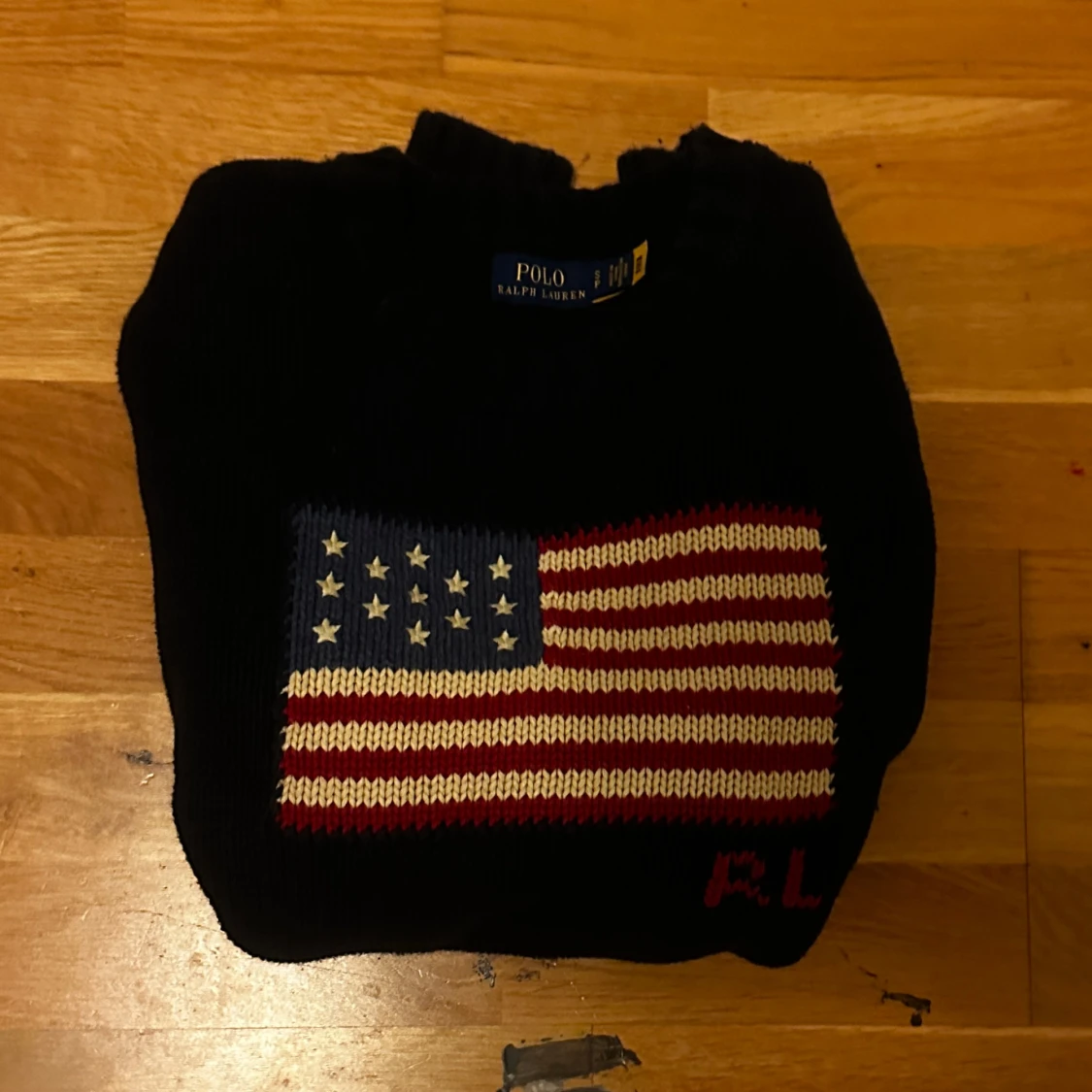 Mörkblå stickad tröja Polo Ralph Lauren - 1