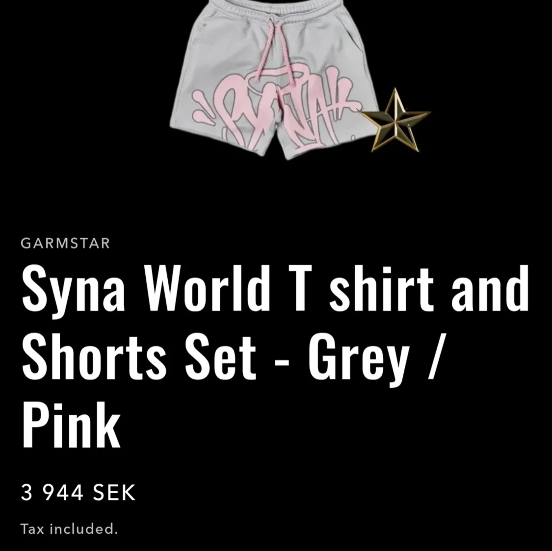 Syna World grå shorts med rosa tryck - 2