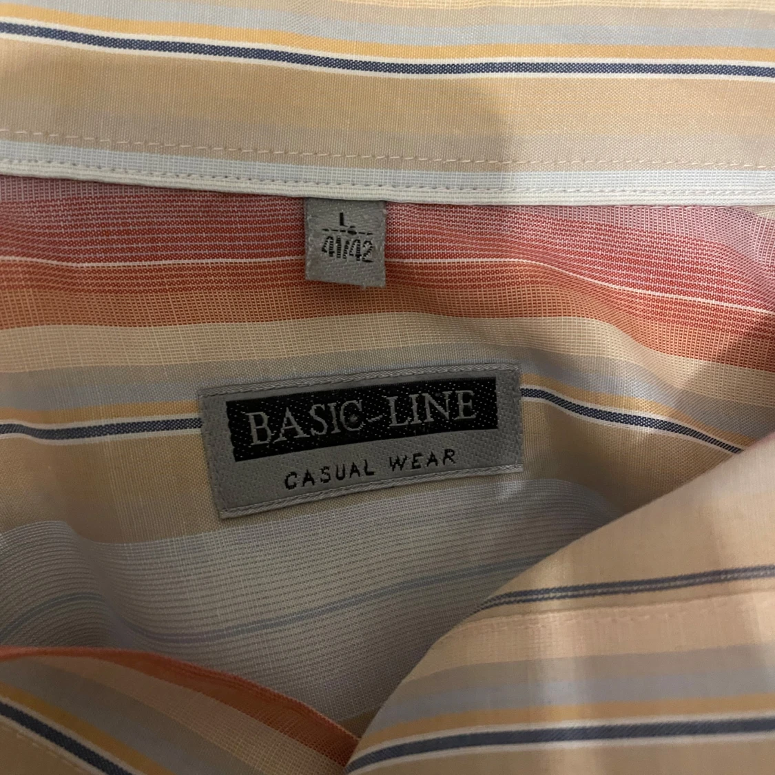 Randig kortärmad skjorta Basic Line - 2