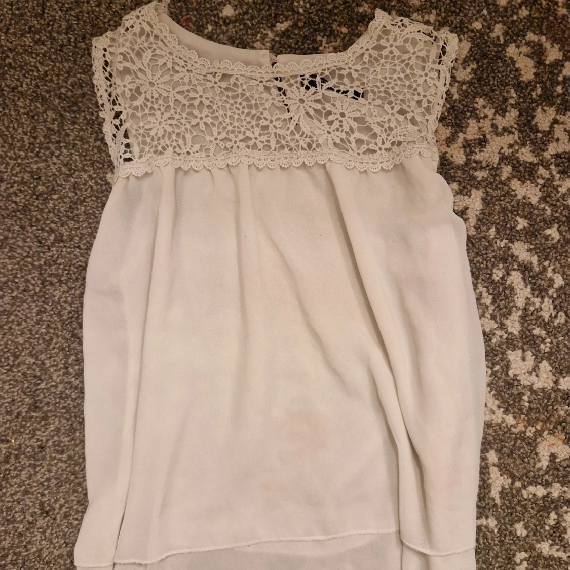 Vit blus med spets från Zanzea