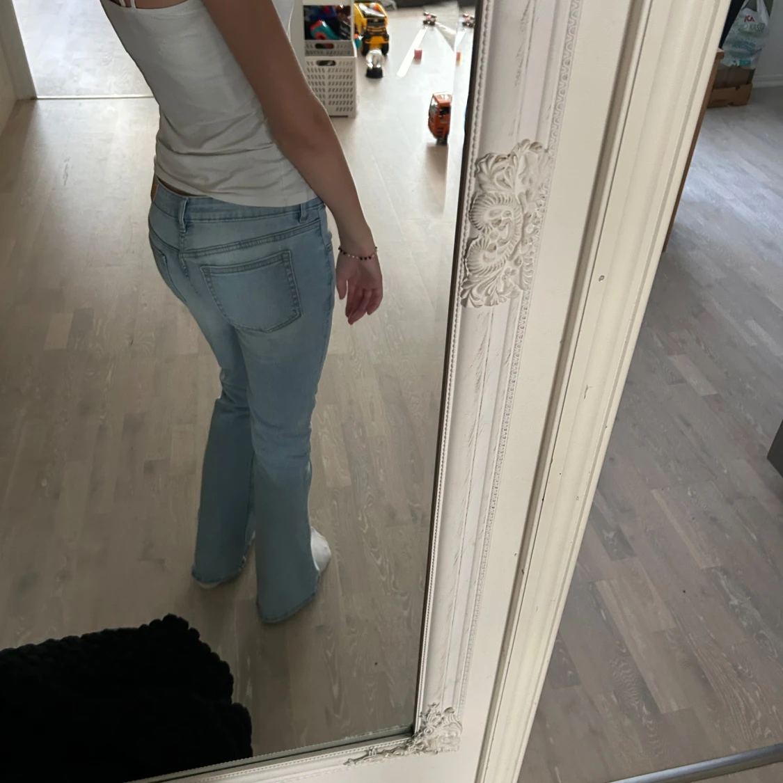 Ljusblå bootcut jeans - 1