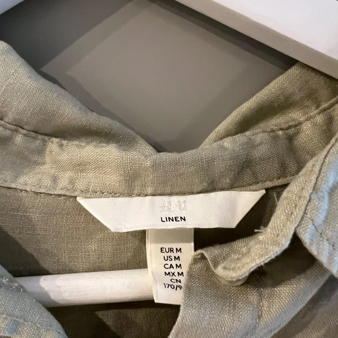 Ljusgrön linneskjorta  - 2