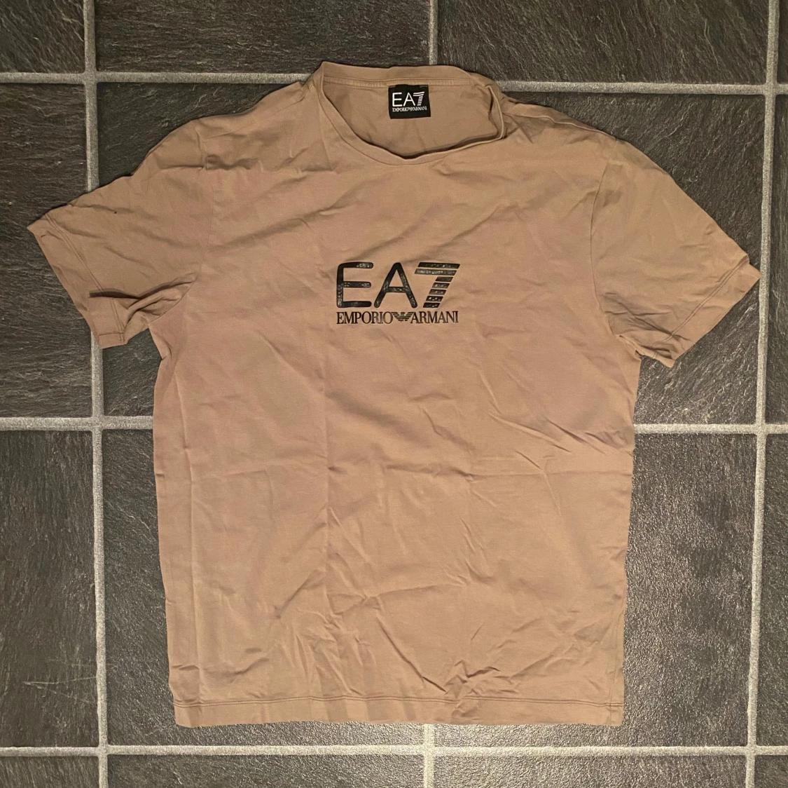 Beige EA7 Emporio Armani t-shirt