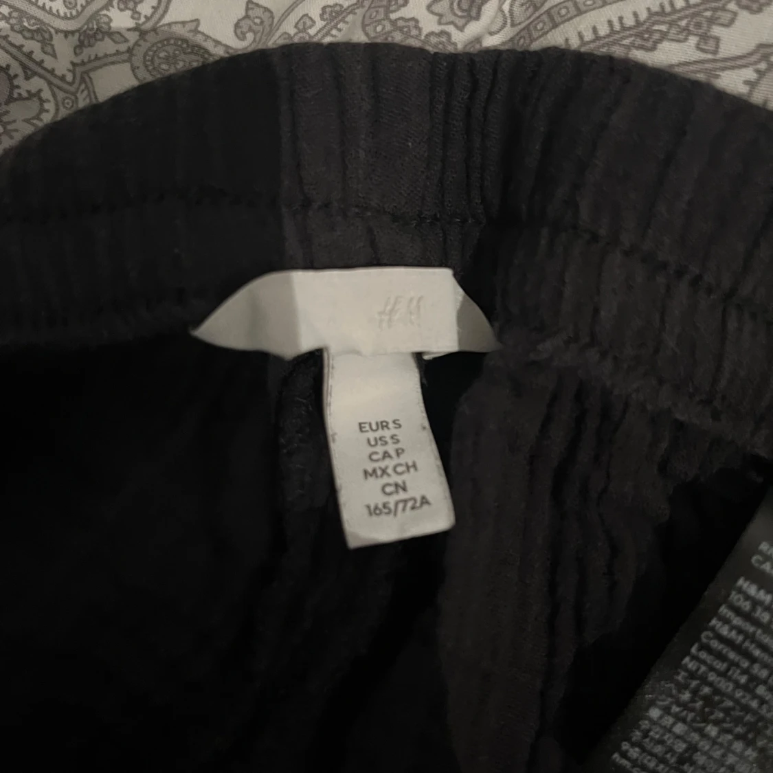 Svarta bomullsshorts med snörning - 2