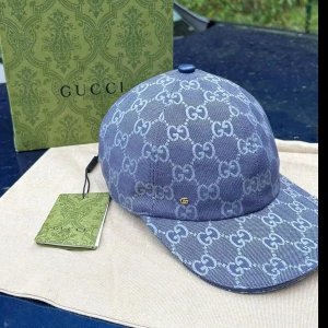 Blå GG-monogram keps från Gucci - Äkta marin blå Gucci keps 