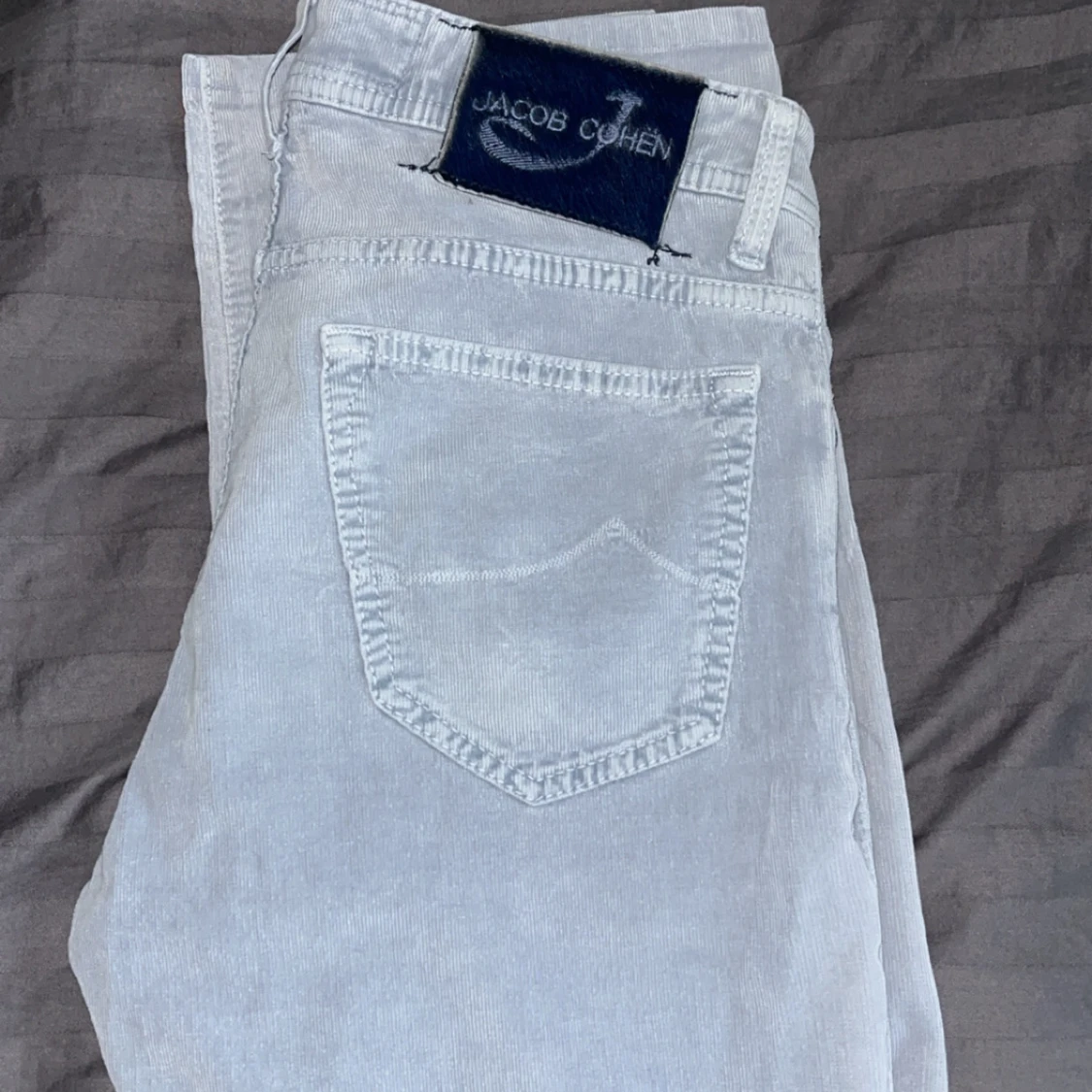 Ljusgrå manchesterbyxor Jacob Cohen - 1