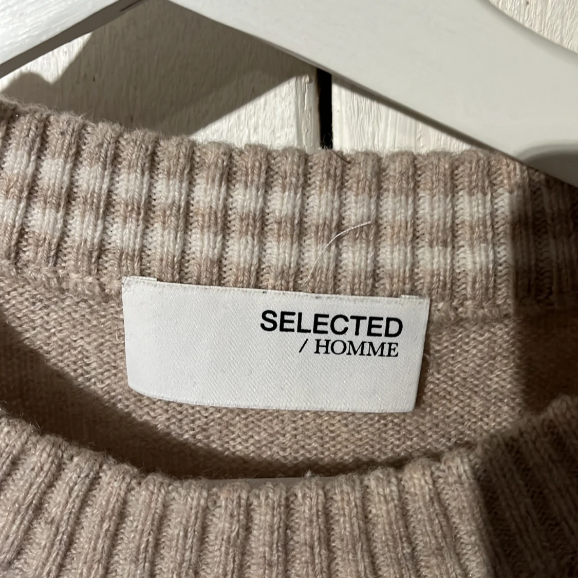 Grå och beige stickad tröja Selected - 3