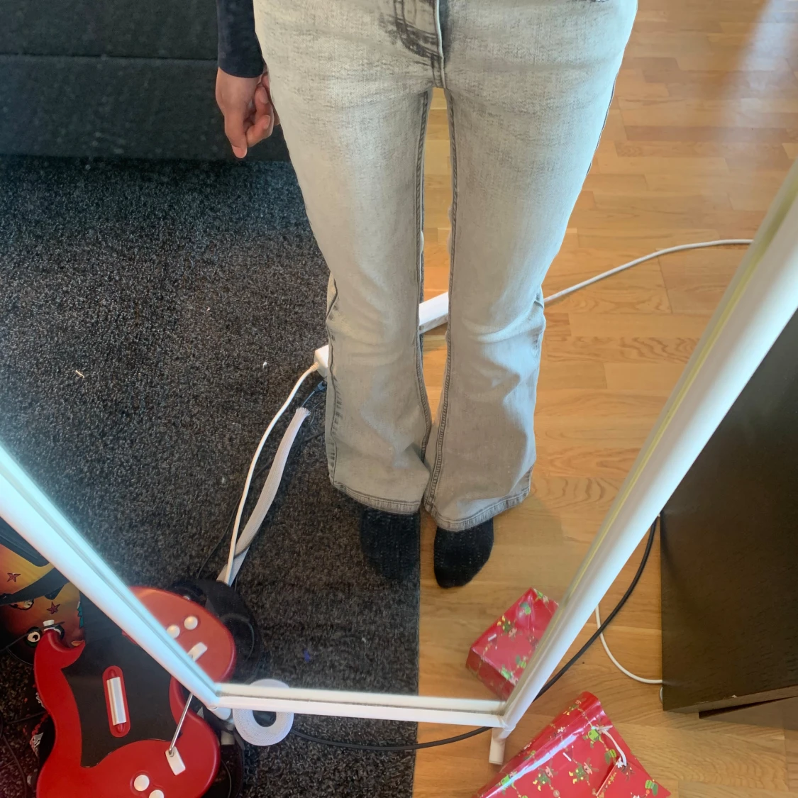 Grå bootcut jeans - 1