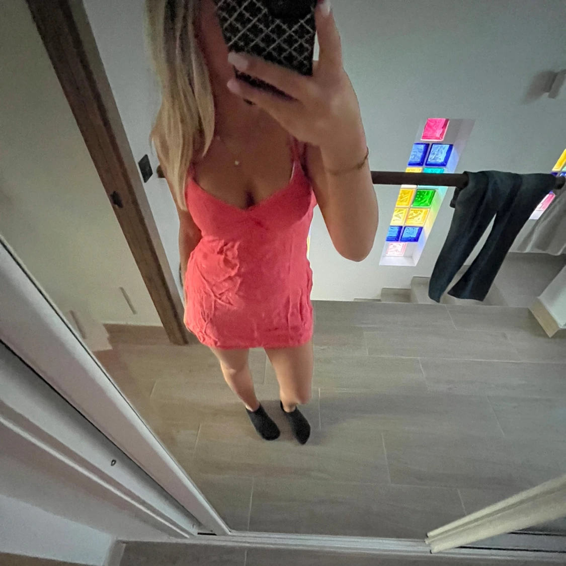 Rosa kortklänning - 2