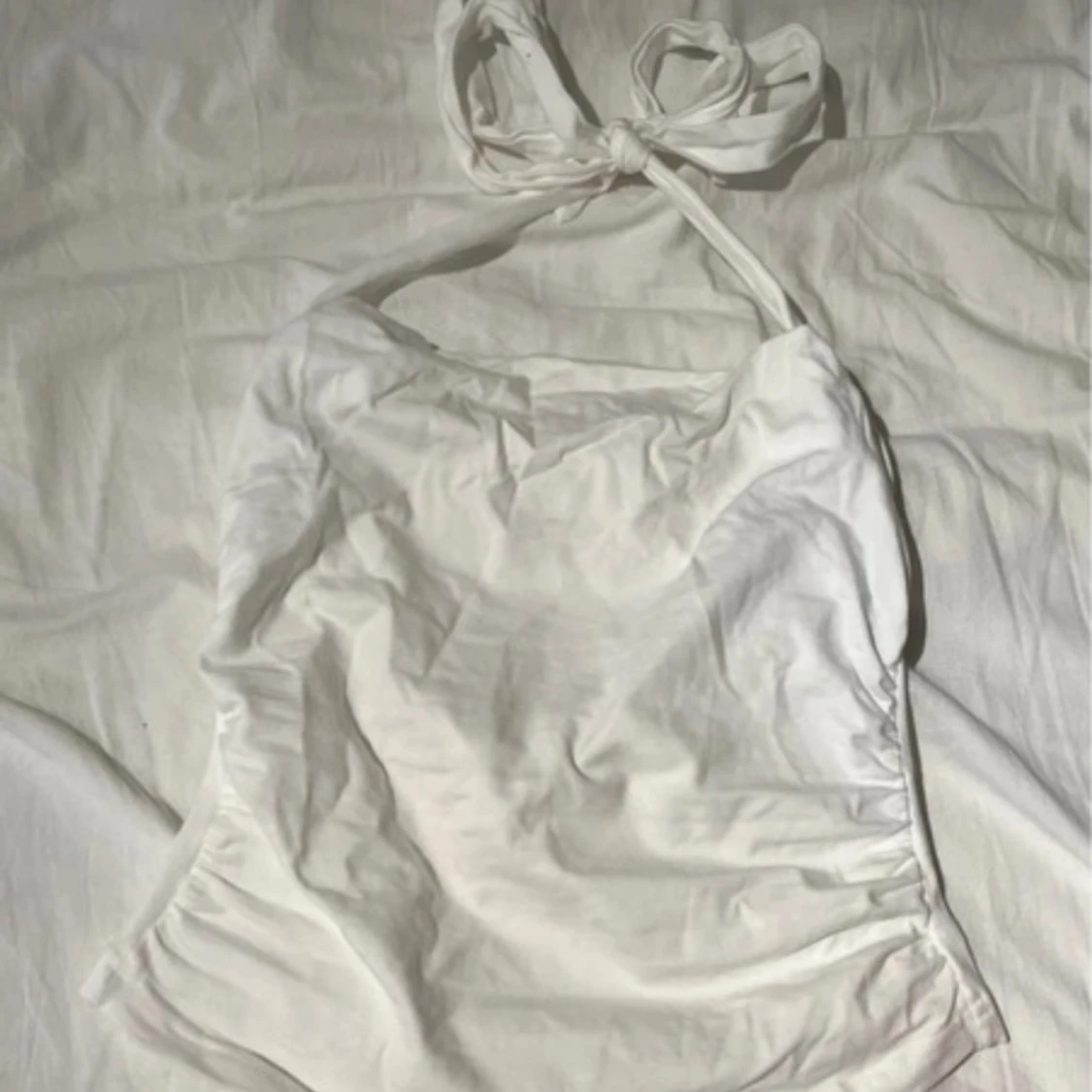 Vit halterneck linne - 3