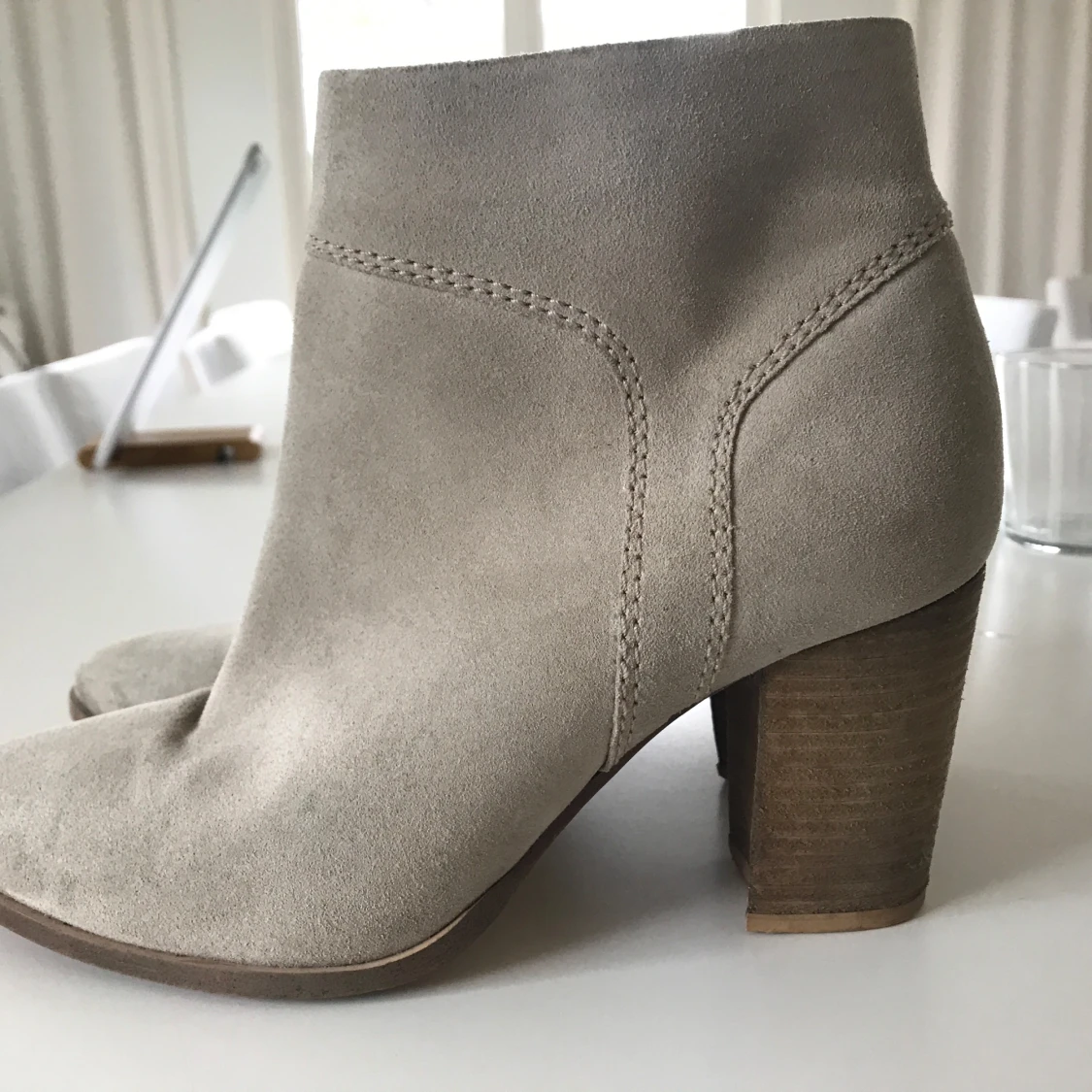 Beige ankelboots mocka Stl 39 - 1