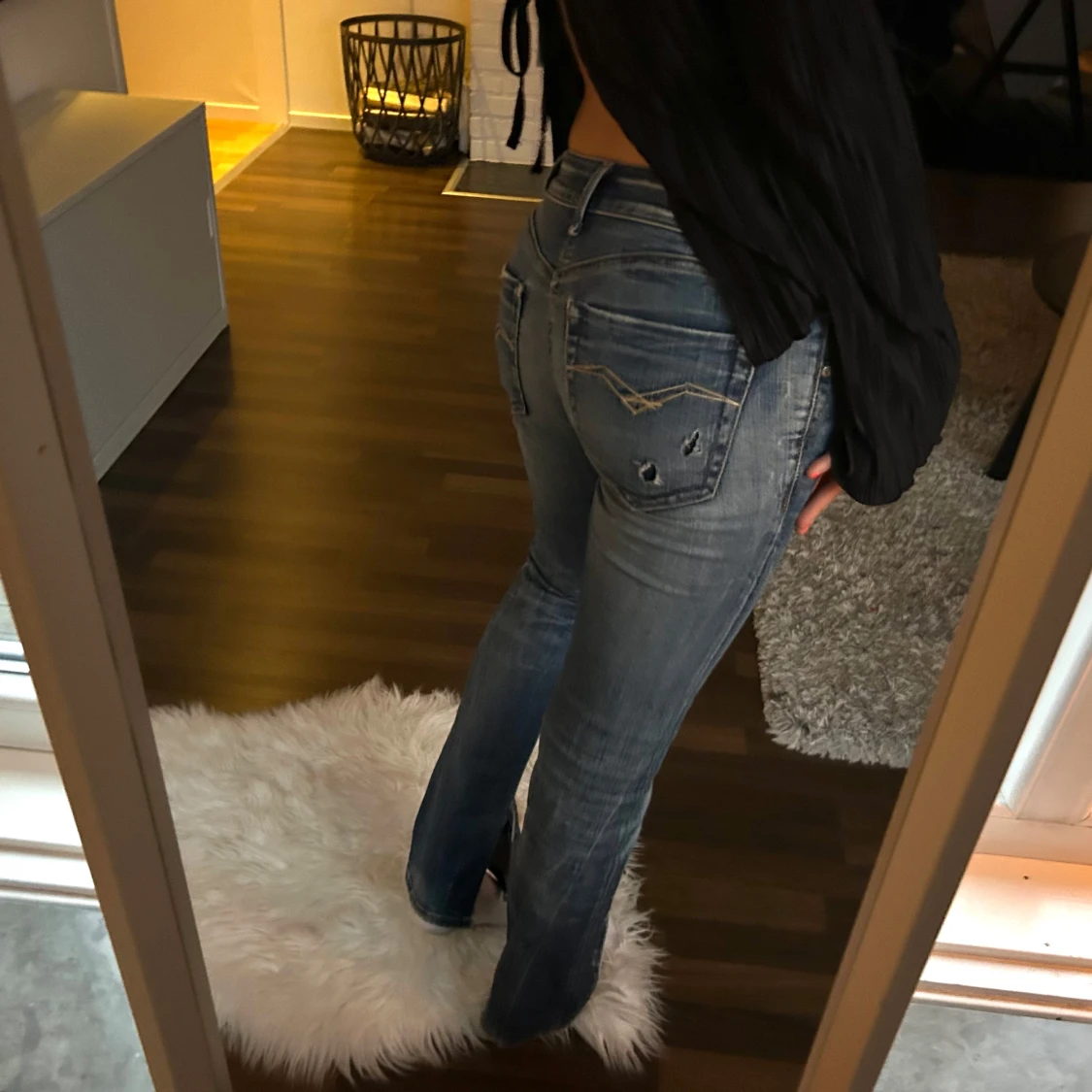 Vintage replay jeans lågmidjade - 1