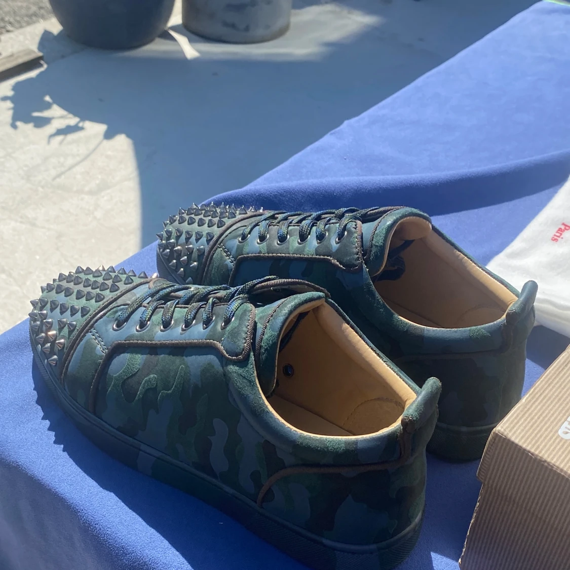 Christian Louboutin camo sneakers med nitar - 3