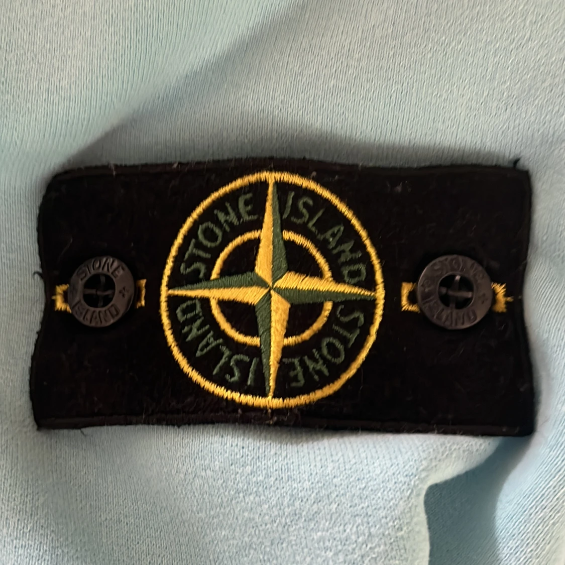 Ljusblå full zip hoodie från Stone Island - 3