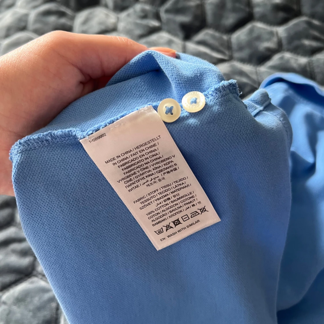 Blå GANT pikétröja i bomull - 3