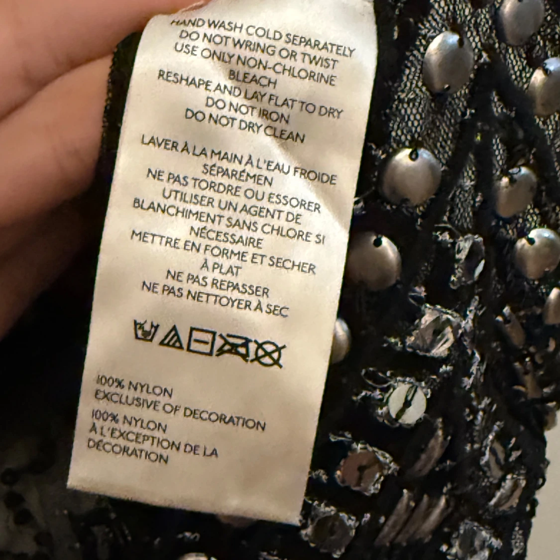 Free People - Svart glittrig paljettopp  - 3