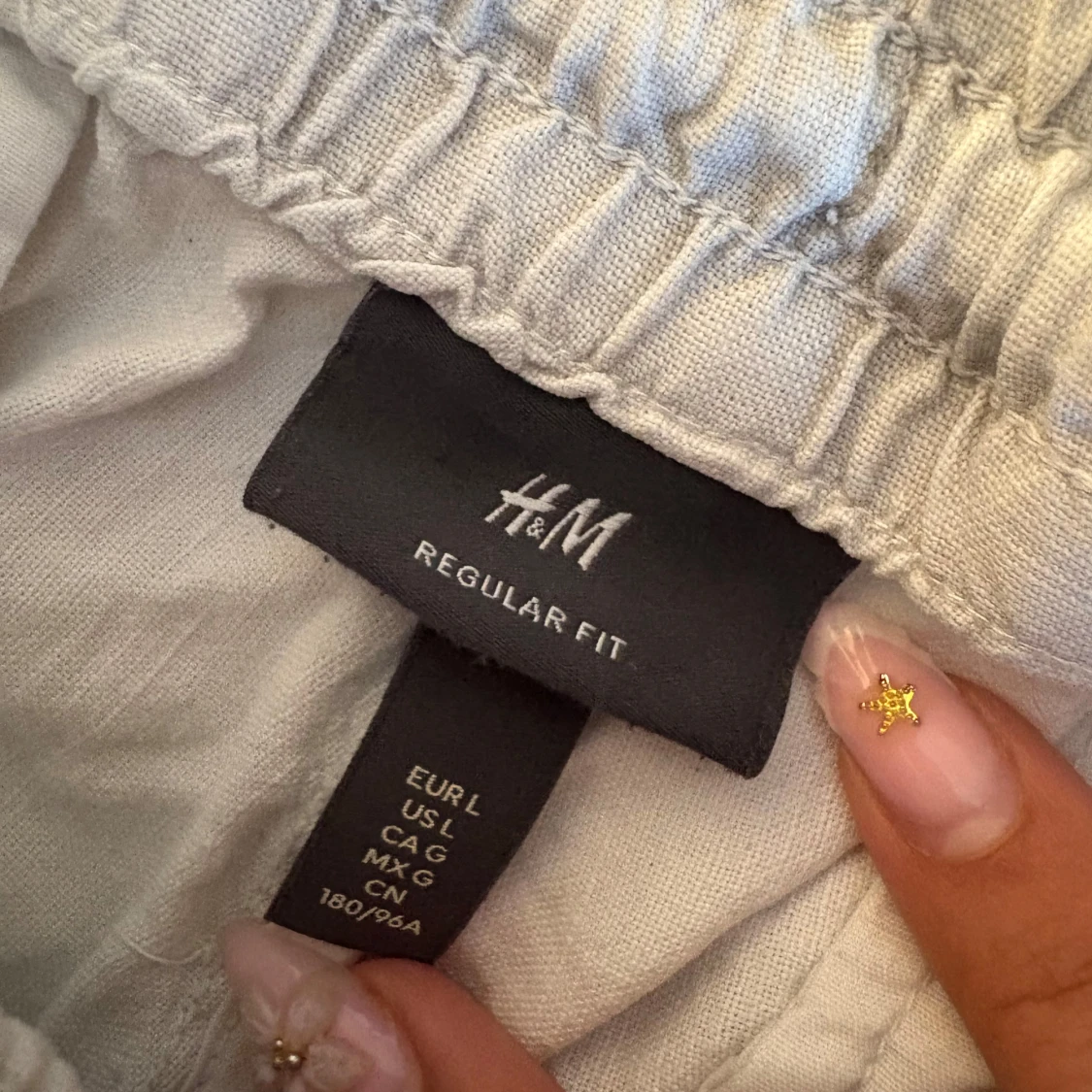 Vita linnebyxor från H&M Regular Fit - 3