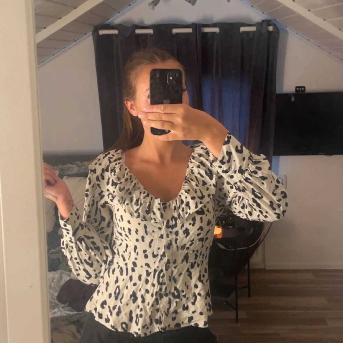 Leopard mönstrad blus
