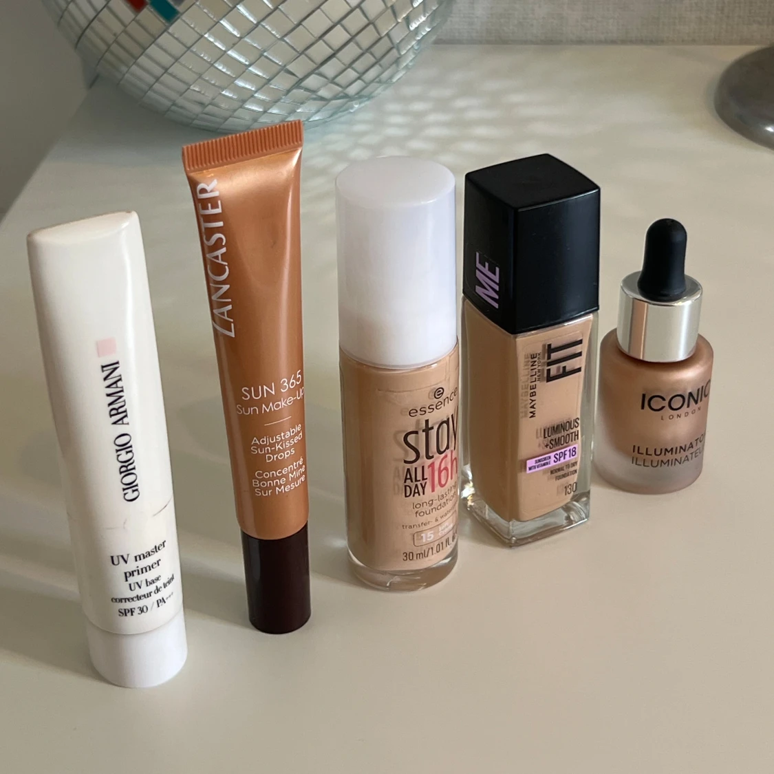 5-pack kit bundle bas smink : primer, foundation, highlighter - 1