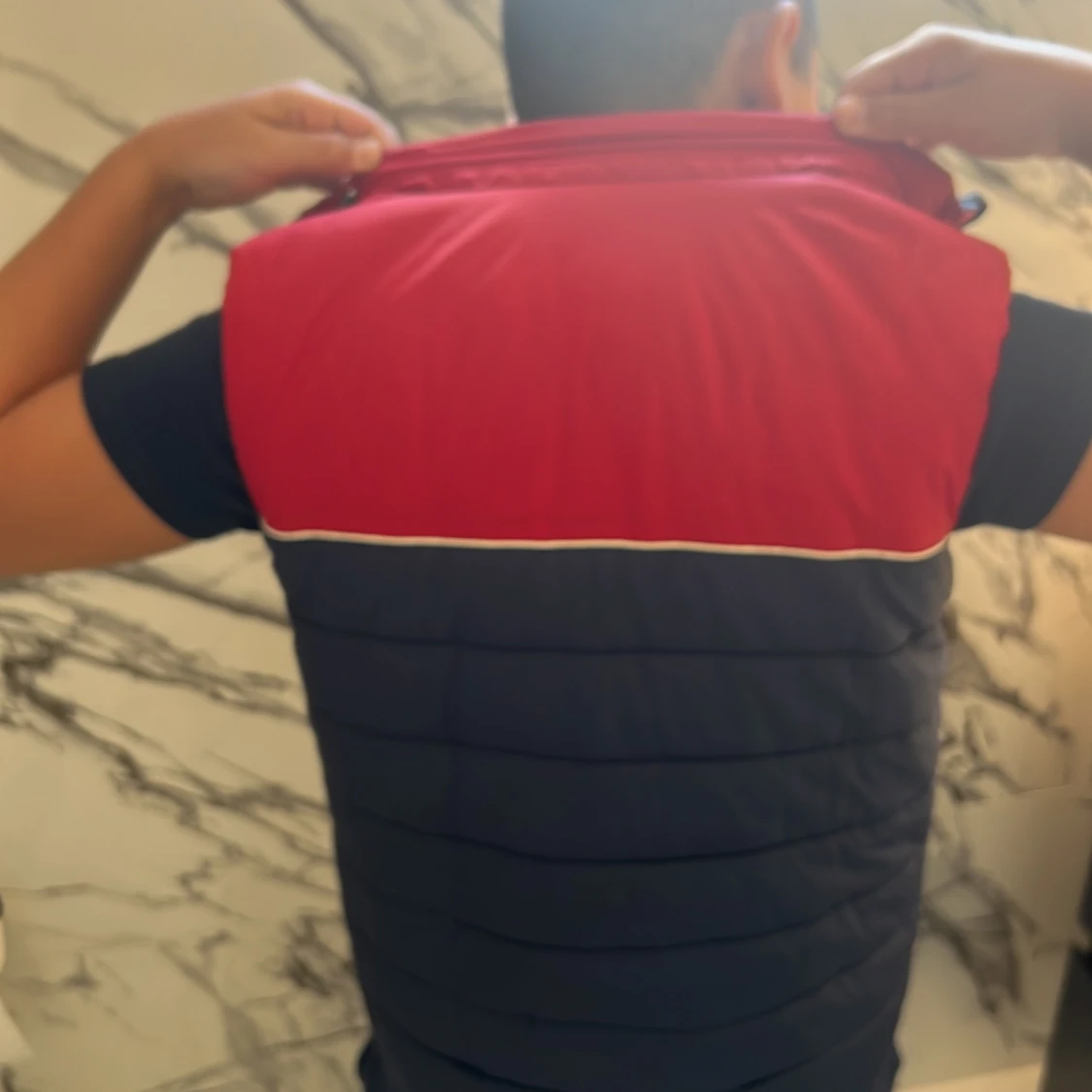 Blå och röd dunväst från U.S. Polo Assn. - 2