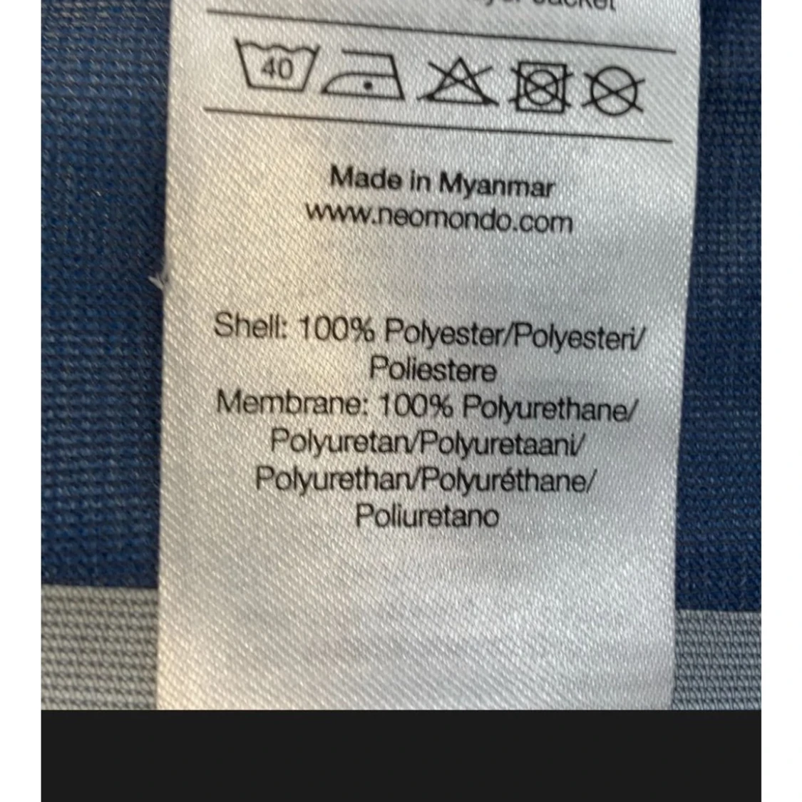 Neo Mondo  skal regn vind  jacka blå jacka stl M - 2