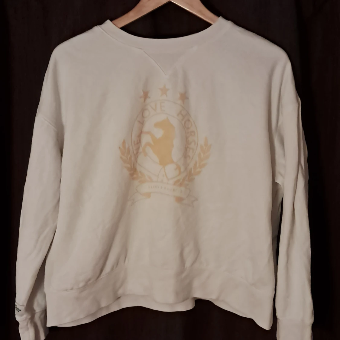 Vit sweatshirt H&M We Love Horses - 1