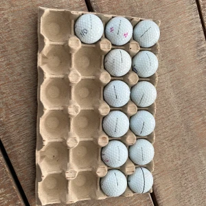 Pro V1 A/b klass 14 kr st - Pro V1 golfbollar från Titleist, perfekta för dig som vill ta ditt spel till nästa nivå. Säljs i ett set, vissa bollar har personliga markeringar och dekorationer. Passar både nybörjare och erfarna golfare som vill ha kvalitet till ett bra pris.