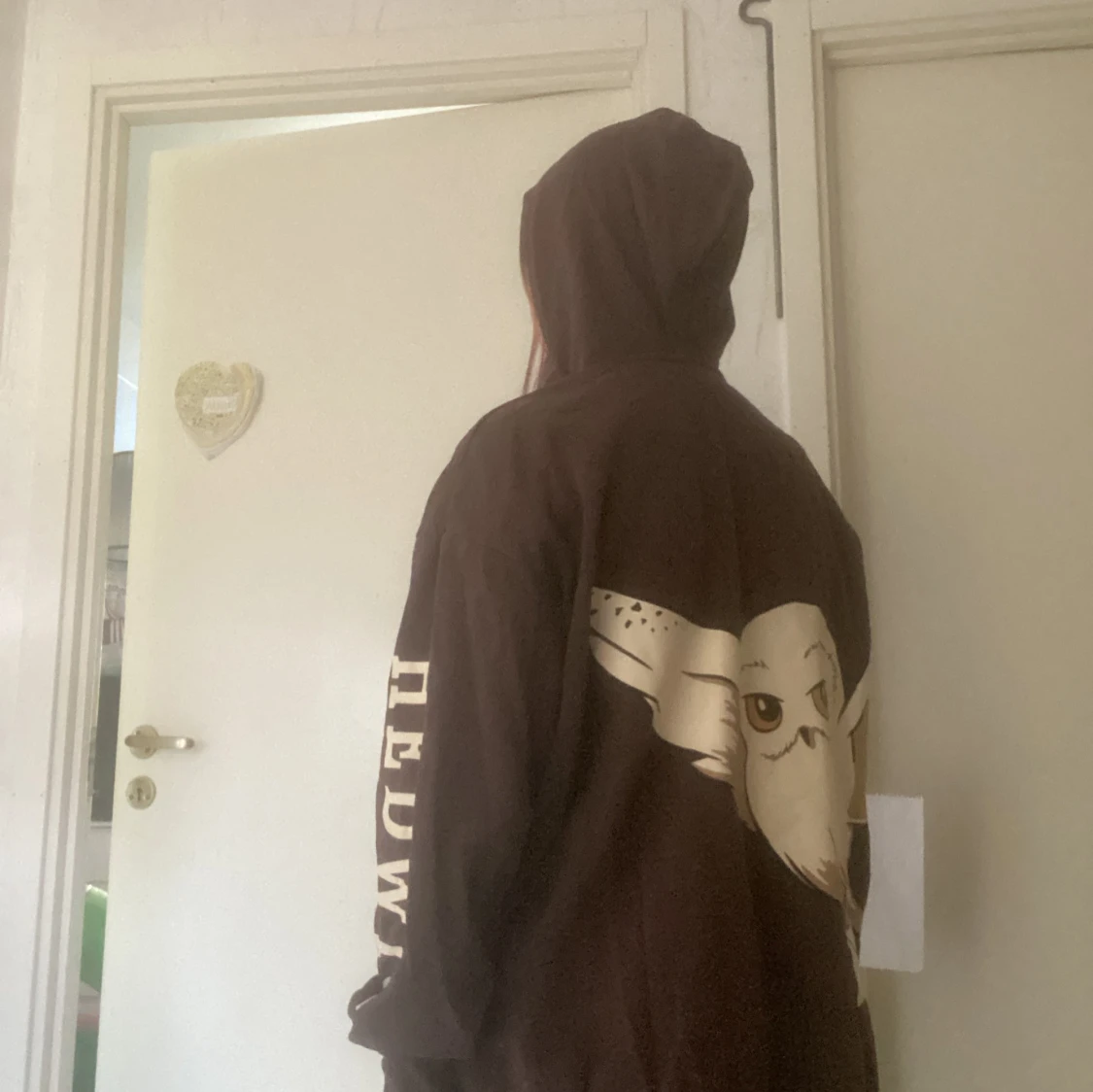 Brun hoodie med Hedwig-tryck från H&M - 3
