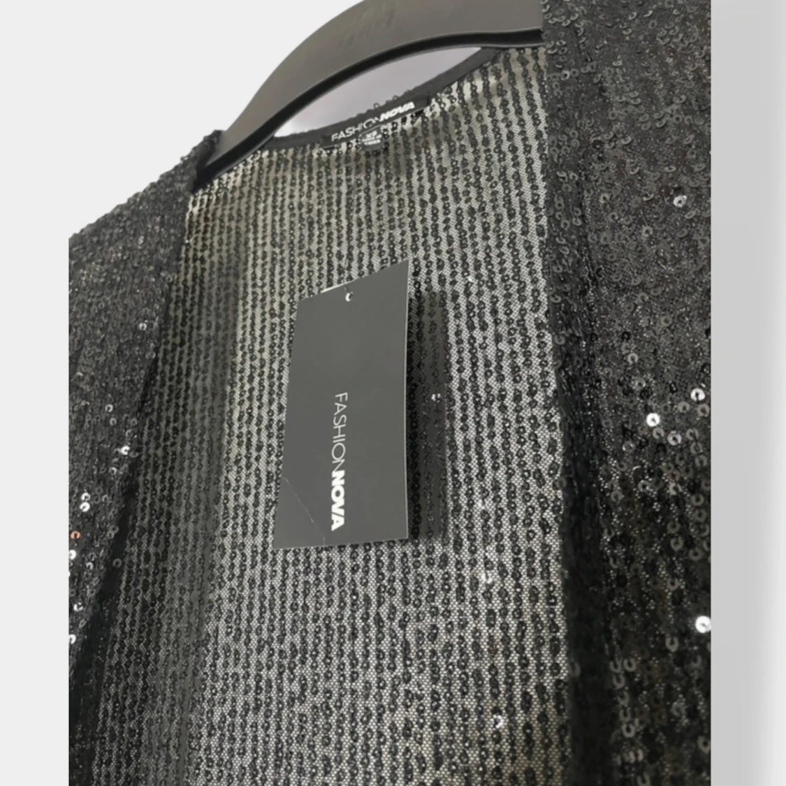 Svart paljett kofta Fashion Nova - 2