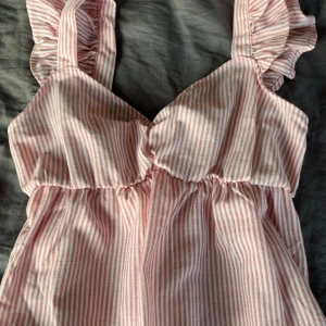 Randig topp - Ljus rosa randig topp