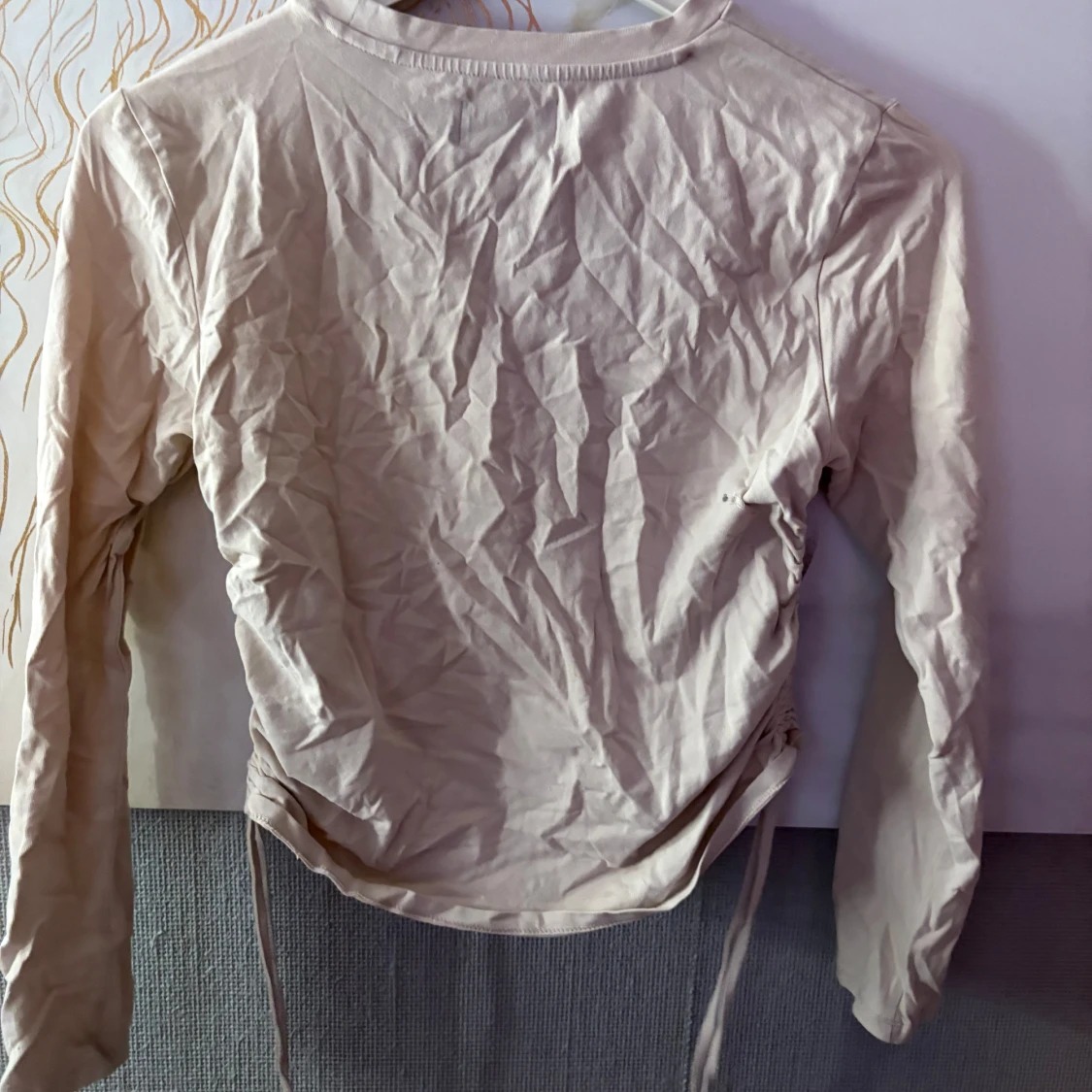 Beige långärmad topp från Pieces - 1