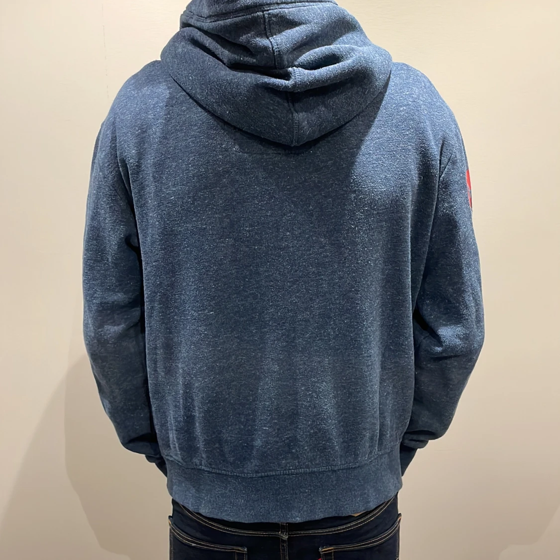 Blå Superdry hoodie med tryck - 2