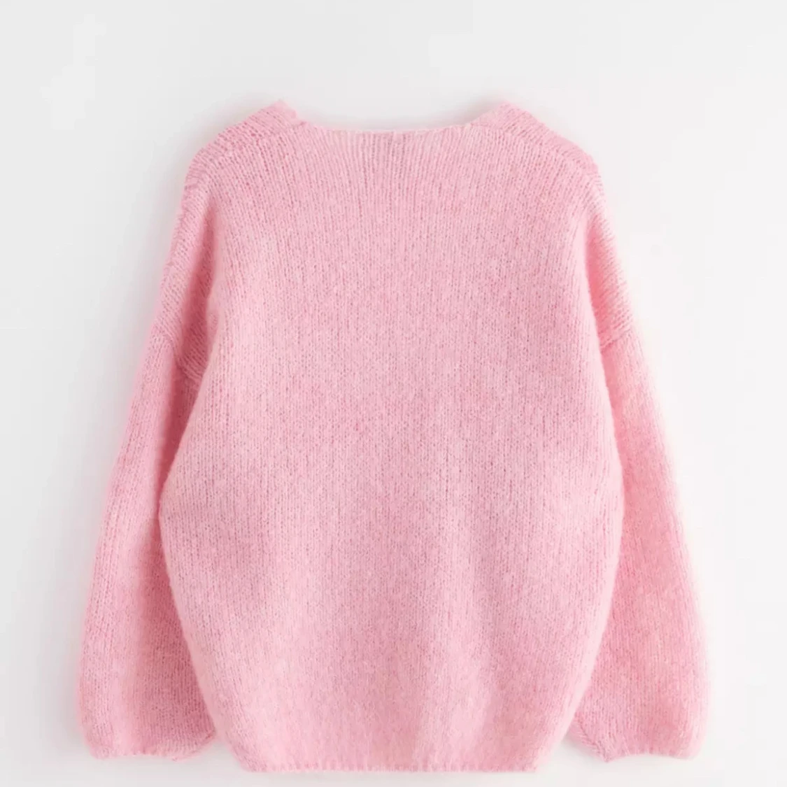 Rosa stickad kofta - 1