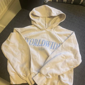 Beige hoodie från Gina tricot - Beige hoodie med tryck från Gina tricot, knappt använd 