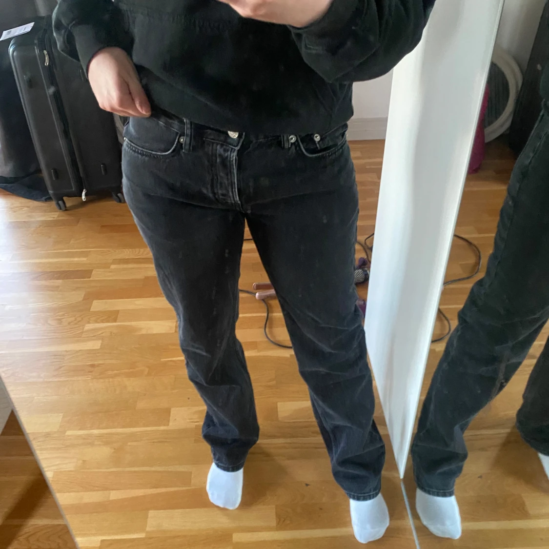 Nya raka lågmidjade jeans - 1