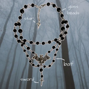 𝔹𝕒𝕥 𝕟𝕖𝕔𝕜𝕝𝕒𝕔𝕖🦇🗡✨ - ℍ𝕒𝕟𝕕𝕞𝕒𝕕𝕖 𝕙𝕒𝕝𝕤𝕓𝕒𝕟𝕕 𝕞𝕖𝕕 𝕤𝕧𝕒𝕣𝕥𝕒 𝕘𝕝𝕒𝕤𝕡ä𝕣𝕝𝕠𝕣 𝕠𝕔𝕙 𝕔𝕙𝕒𝕣𝕞𝕤✨🦇✨