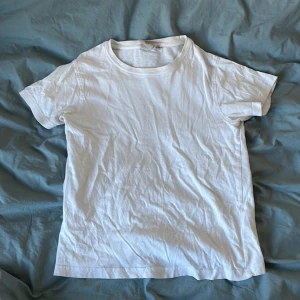 Vit t-shirt från Tribute - Säljer en klassisk vit t-shirt från Tribute. Den har en rund halsringning och korta ärmar, perfekt för en enkel och stilren look. Passar till alla tillfällen och är ett måste i garderoben. Skicka ett meddelande vid intresse!